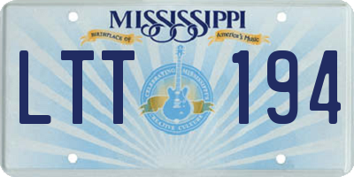 MS license plate LTT194