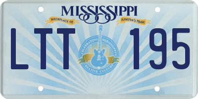 MS license plate LTT195