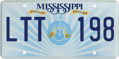 MS license plate LTT198
