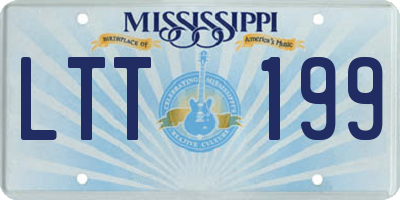 MS license plate LTT199