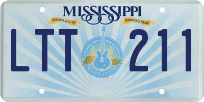 MS license plate LTT211