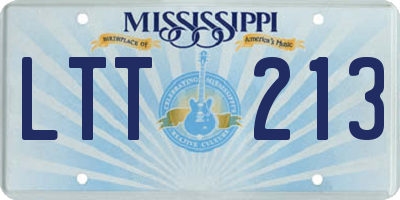 MS license plate LTT213