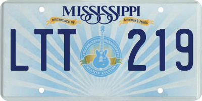 MS license plate LTT219