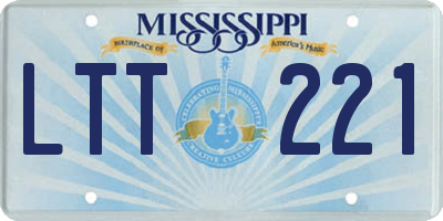 MS license plate LTT221