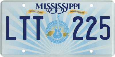 MS license plate LTT225