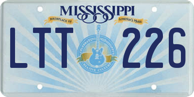 MS license plate LTT226