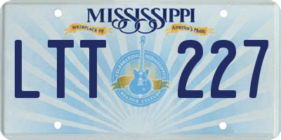 MS license plate LTT227