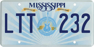 MS license plate LTT232