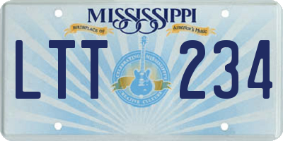 MS license plate LTT234