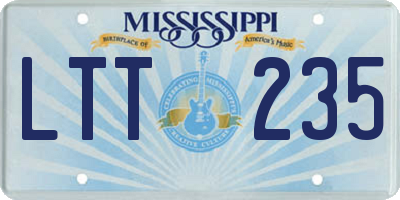 MS license plate LTT235