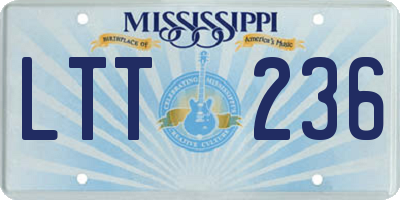 MS license plate LTT236