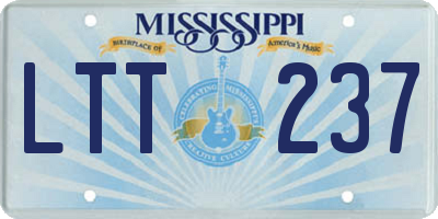 MS license plate LTT237