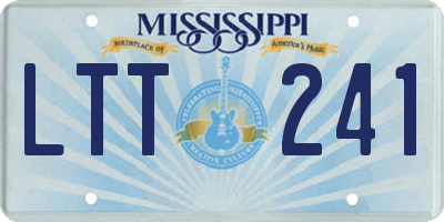 MS license plate LTT241