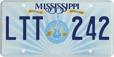 MS license plate LTT242