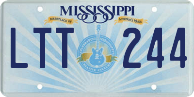 MS license plate LTT244
