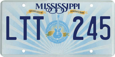MS license plate LTT245