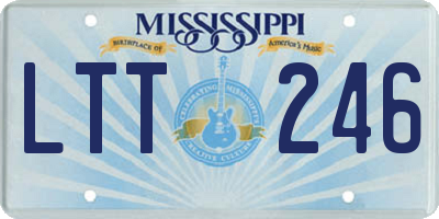 MS license plate LTT246