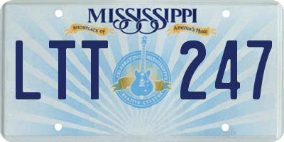 MS license plate LTT247
