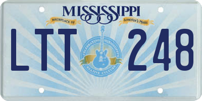 MS license plate LTT248