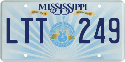 MS license plate LTT249