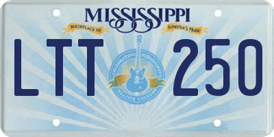 MS license plate LTT250