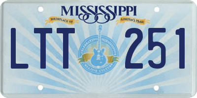 MS license plate LTT251