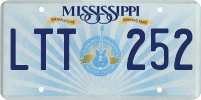 MS license plate LTT252
