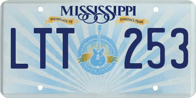 MS license plate LTT253