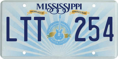 MS license plate LTT254