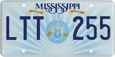 MS license plate LTT255