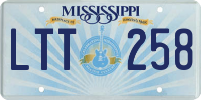 MS license plate LTT258
