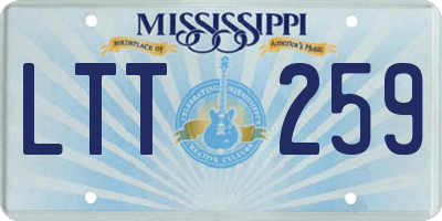 MS license plate LTT259