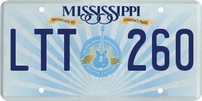MS license plate LTT260