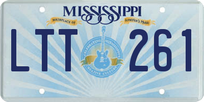 MS license plate LTT261