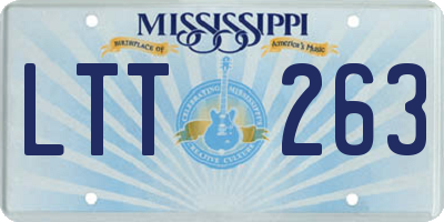 MS license plate LTT263