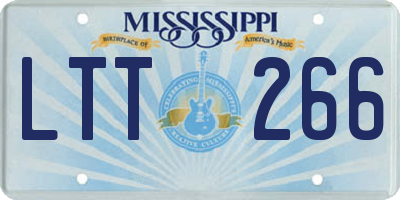 MS license plate LTT266