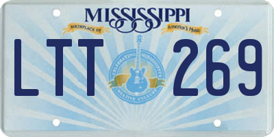 MS license plate LTT269