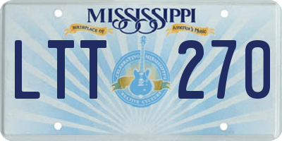 MS license plate LTT270