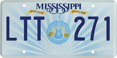 MS license plate LTT271