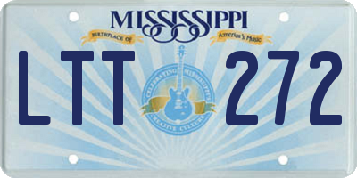 MS license plate LTT272