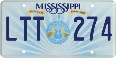 MS license plate LTT274