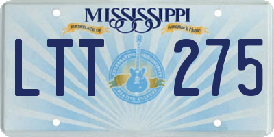 MS license plate LTT275