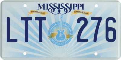 MS license plate LTT276