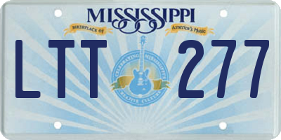 MS license plate LTT277