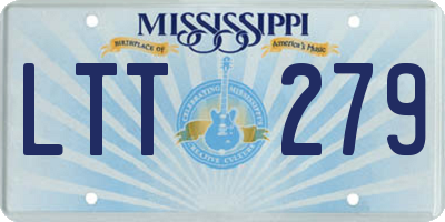 MS license plate LTT279