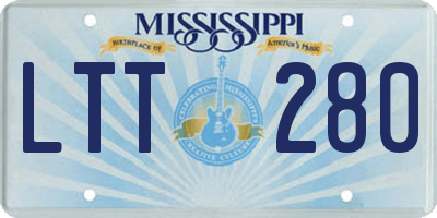 MS license plate LTT280