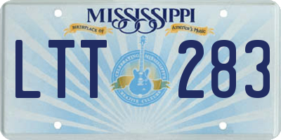 MS license plate LTT283