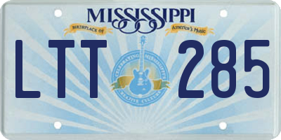 MS license plate LTT285