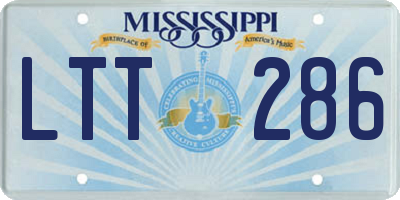 MS license plate LTT286