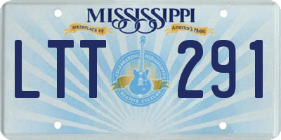 MS license plate LTT291